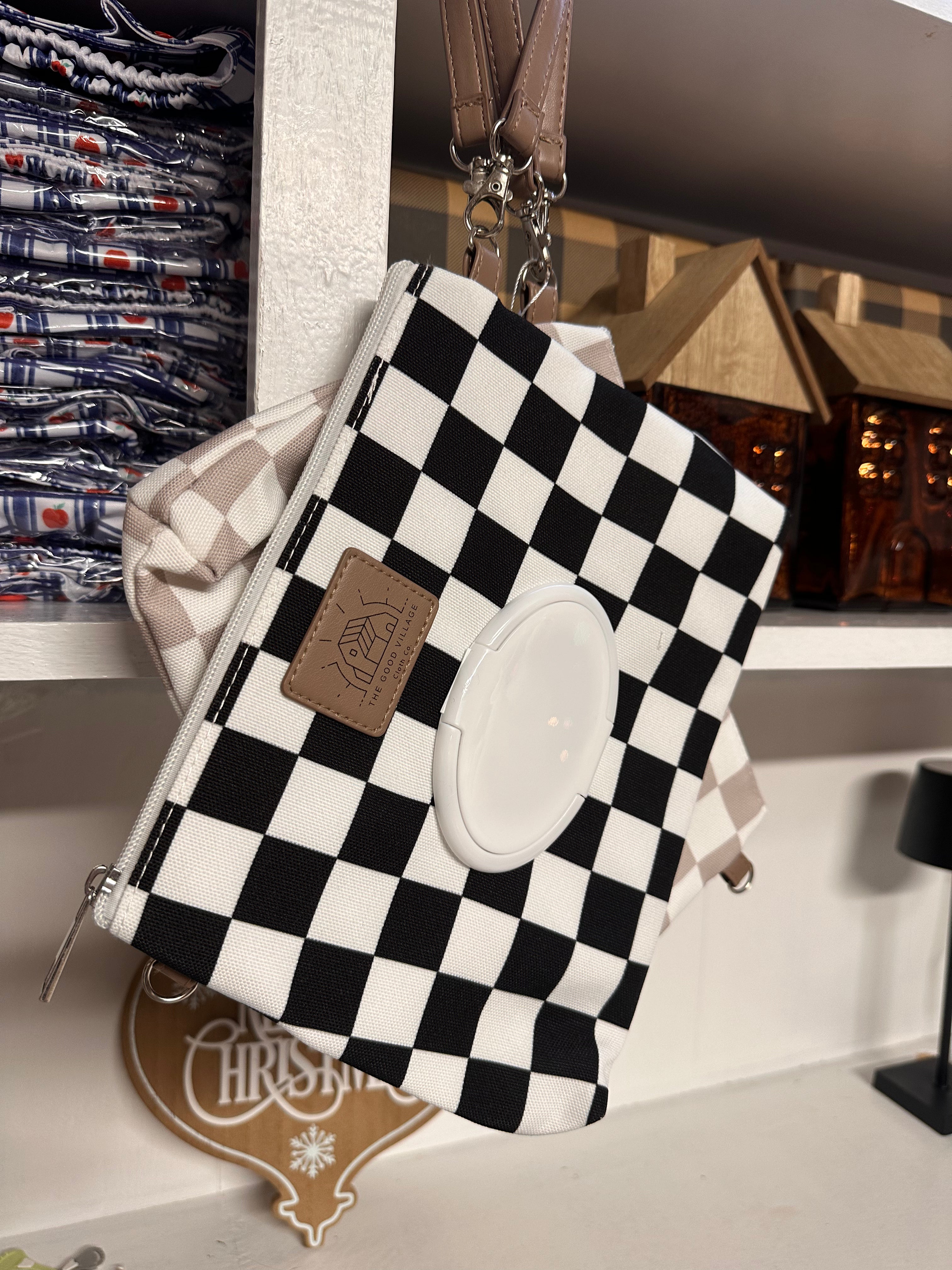 Wipes Clutch | Black Check